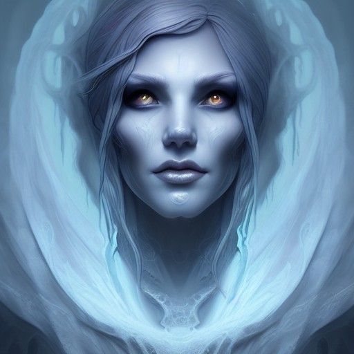 Haunting Spectral Banshee in Digital Painting Style