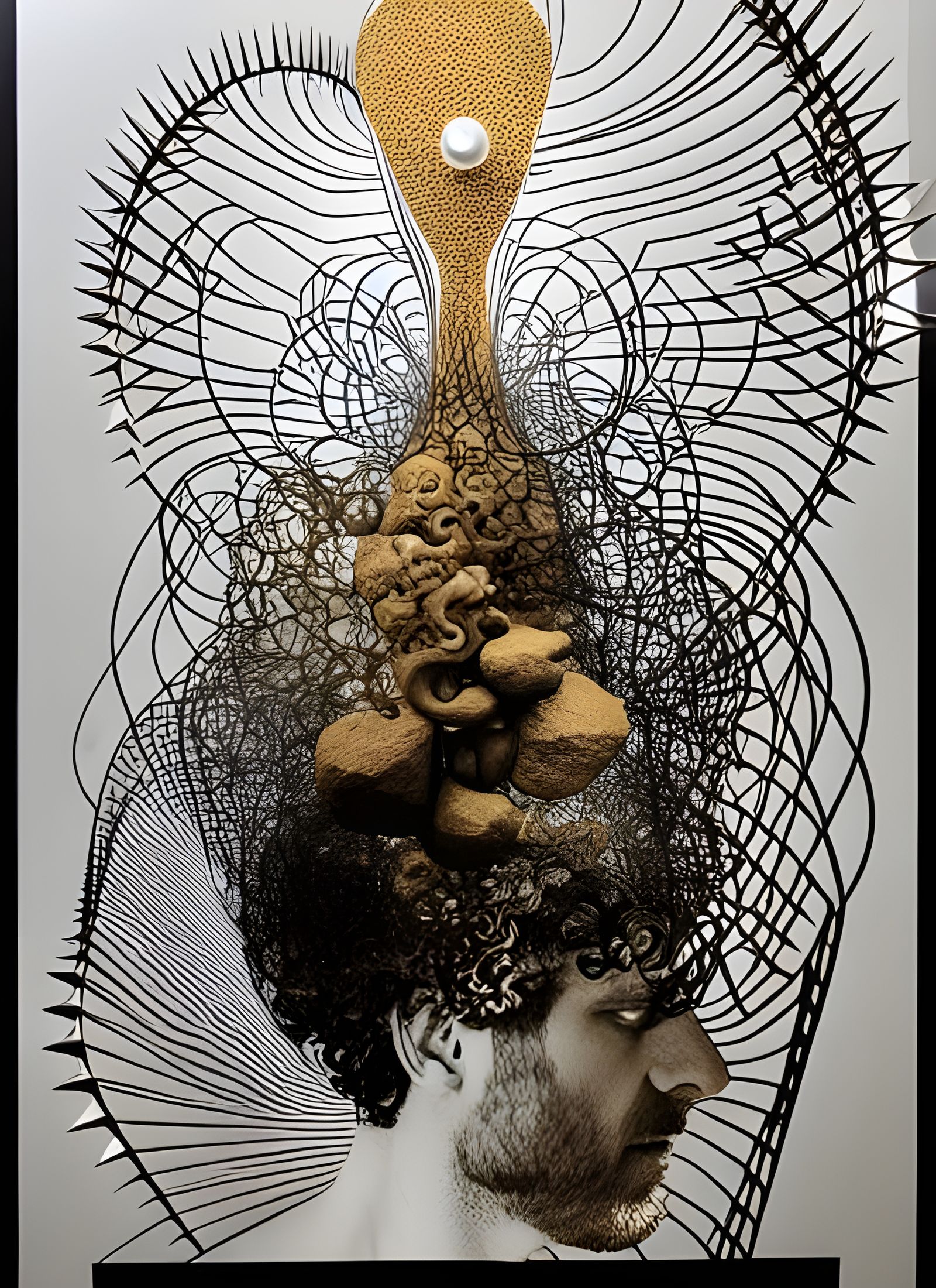 Eldritch Web of Liminal Elements in Digital Art