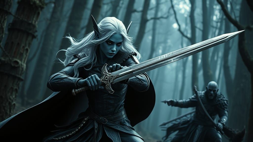 Dark Elves Clash in Epic Fantasy Duel
