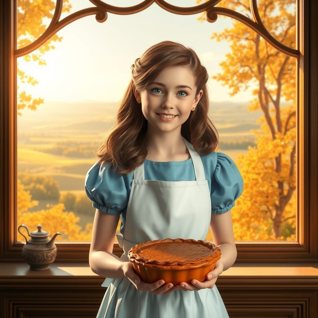 Wendy Darling in Autumn Fairy Tale Landscape