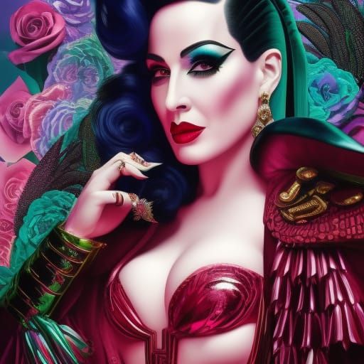 Dita Von Teese as '90s Punk Rocker