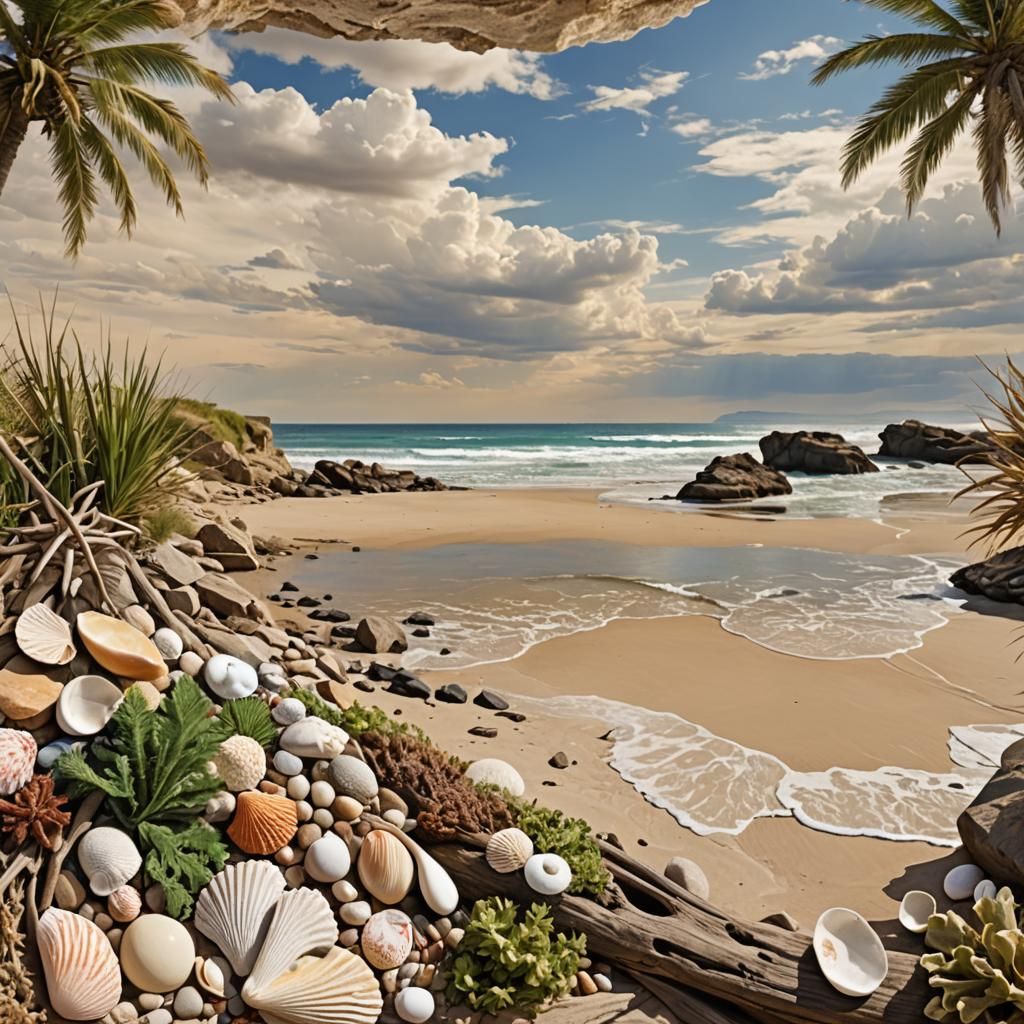 Seascape: Sunshine, Sand, Sea, and Horizon