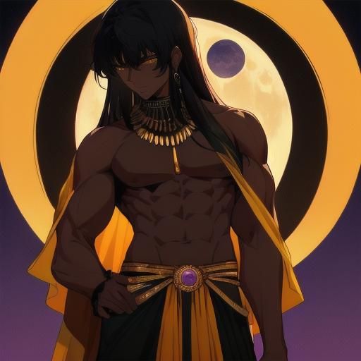 Contrasting Portrait of a Muscular Man in Dark Theme