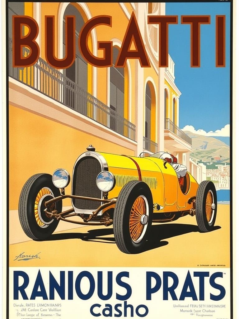 Bugatti Monaco! Kinda. It's Rainin' Prats There