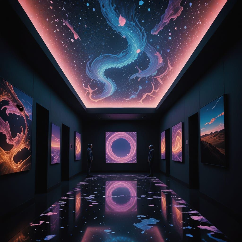 Ethereal Crystal Stars in Vibrant Cosmic Universe