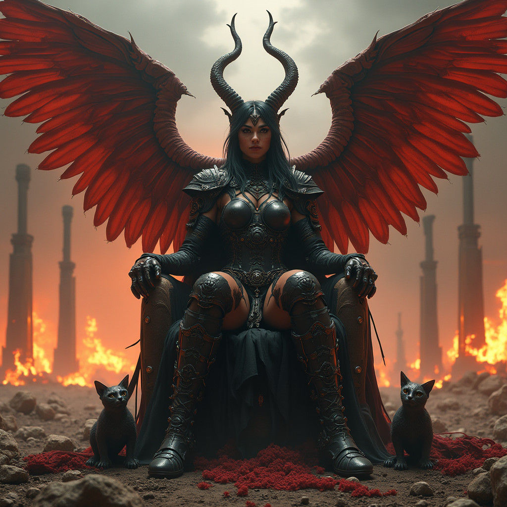 Goddess Yajuj and Majuj on Jasper Throne