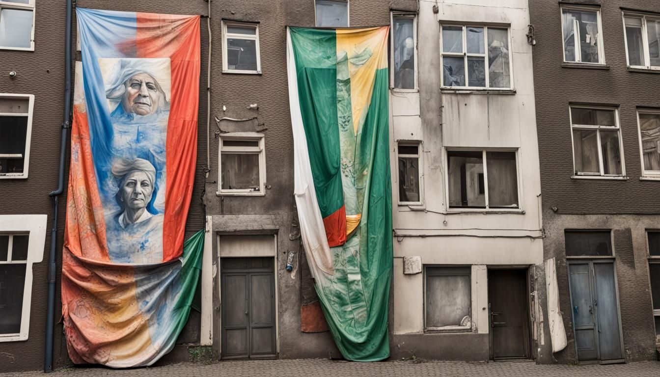 Pro-Palestina Banners on Shadia Abu Ghazaleh Campus