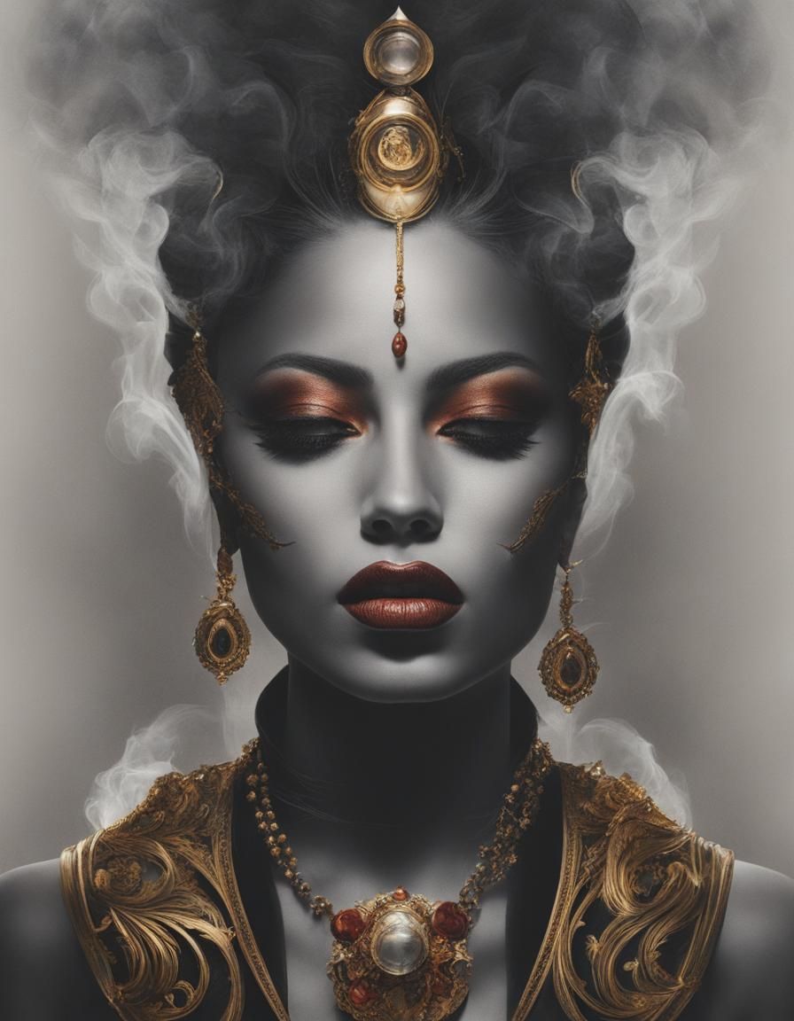 Ethereal Smoke and Mirrors Portrait