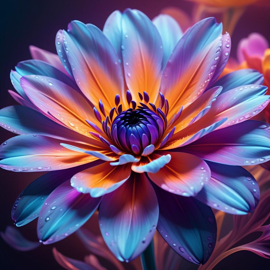 Surreal Flower in Fantasy Illustration Style