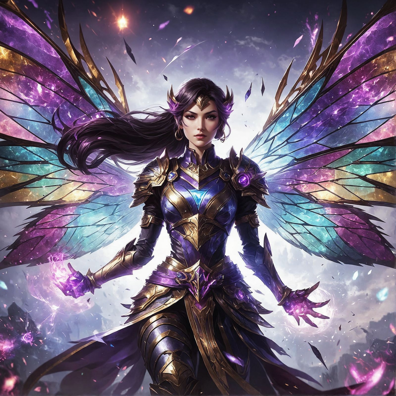 Heavenscale Female Warrior Casting Magic Spell