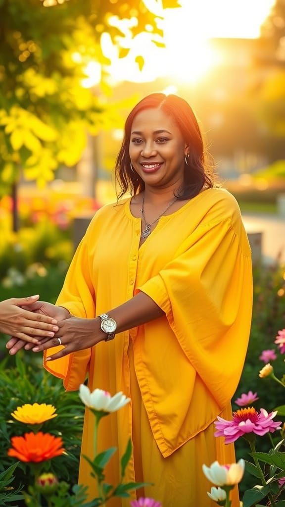 Joyful Community Connection in Vibrant Bloom