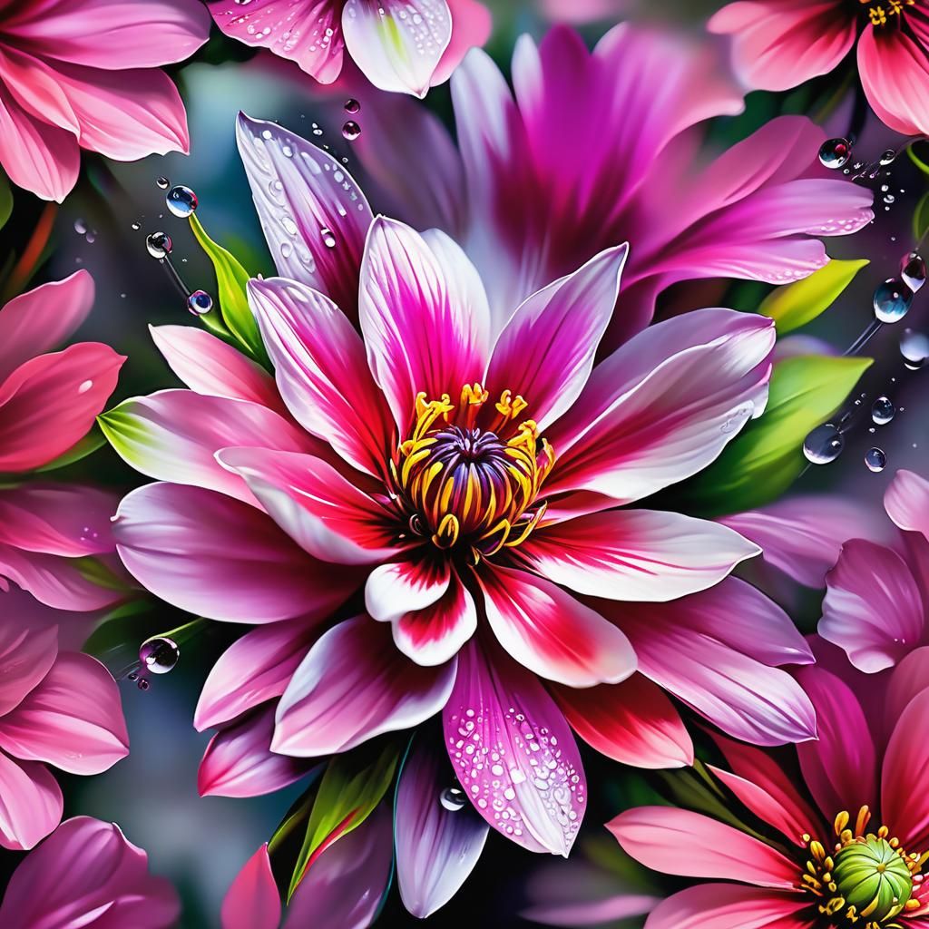 Blooming Flower in Shades of Pink: Professional Photography