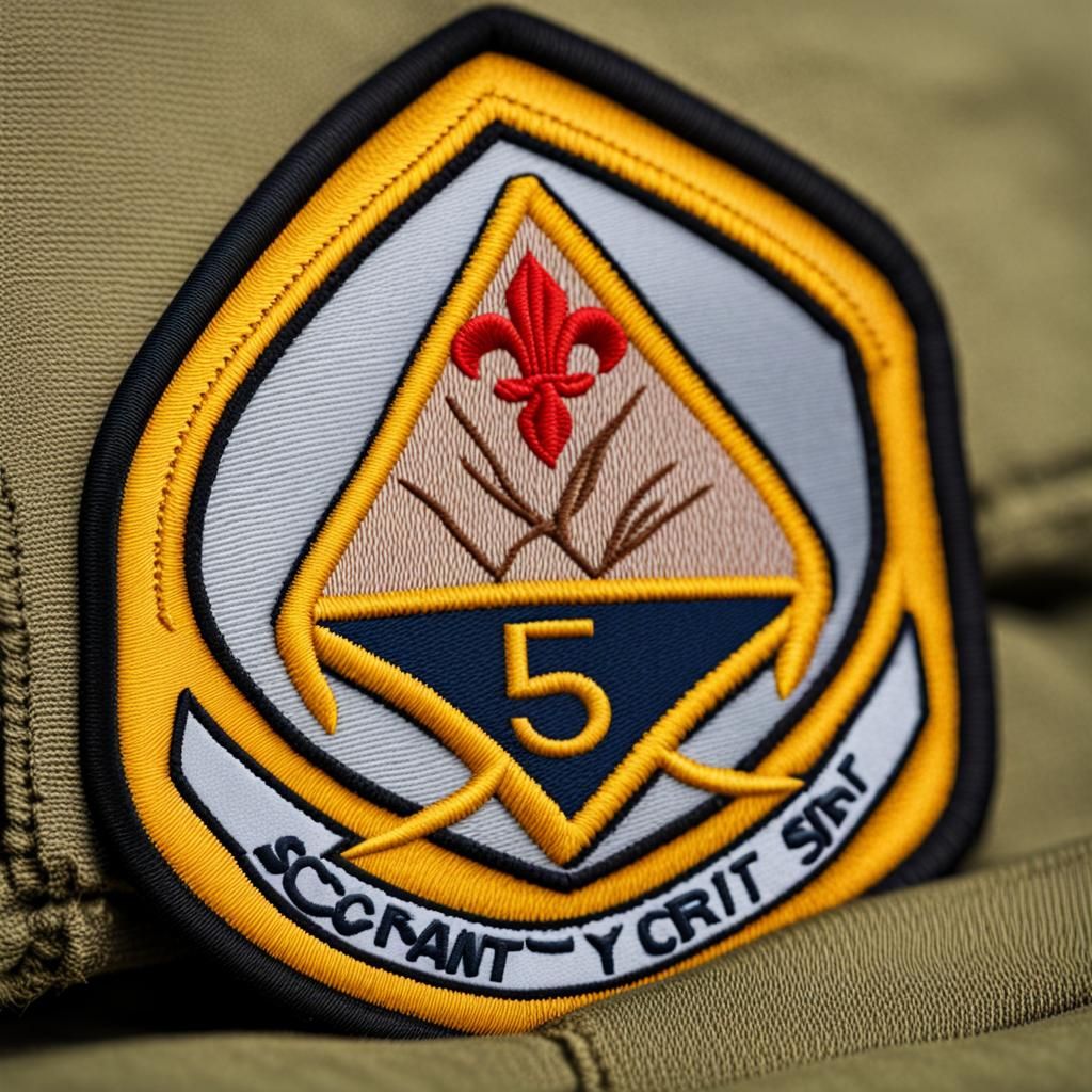 Embroidered Scout Service Patch on Uniform