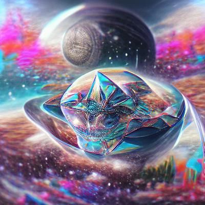 Diamond Planet in Visionary Style Illustration