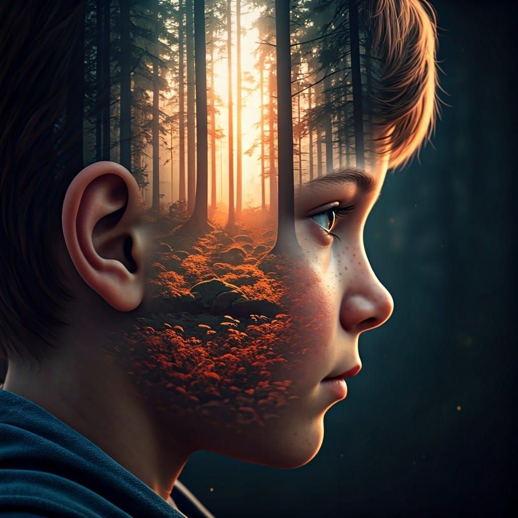 Dreamy Forest Boy: A Cinematic Portrait
