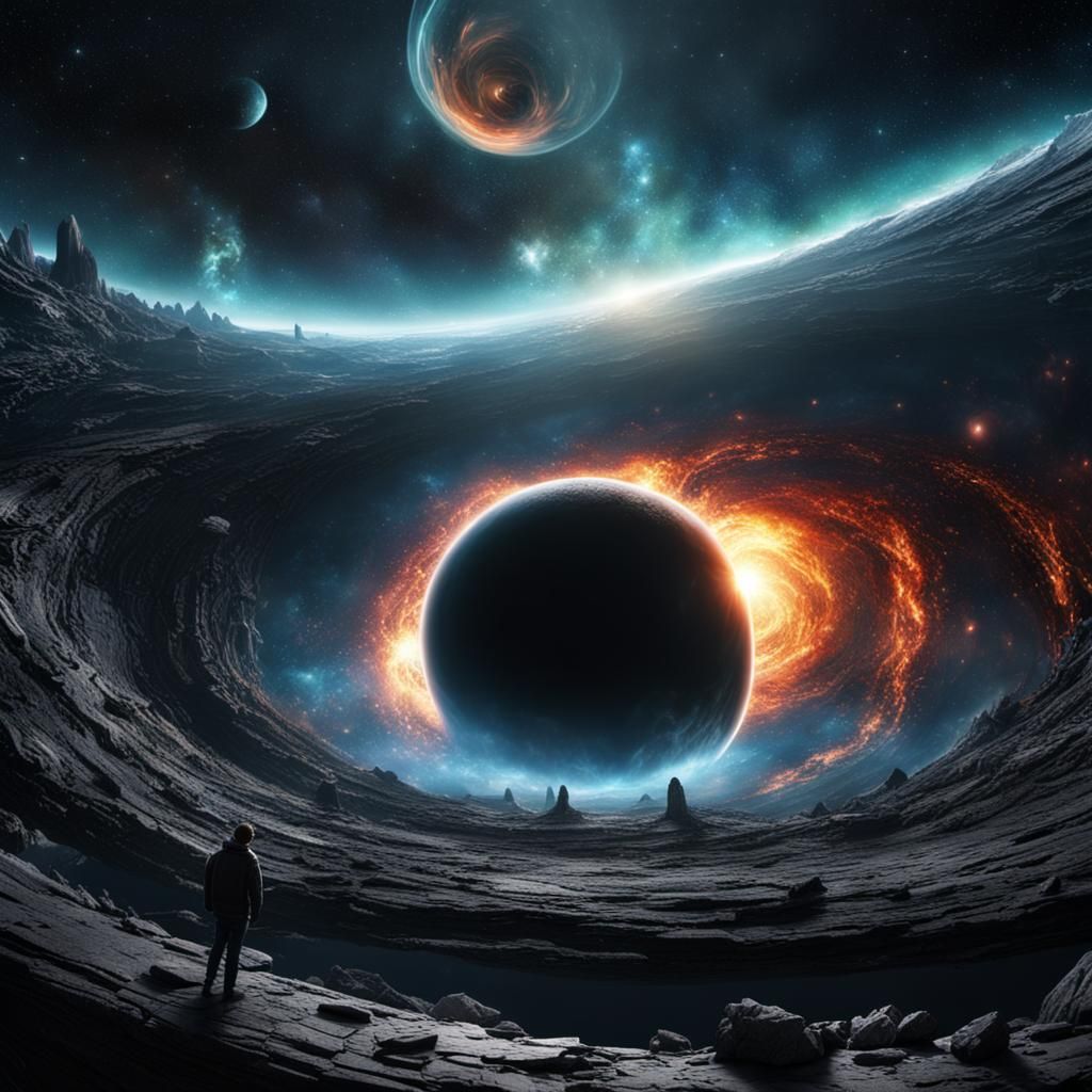 Universe Consumed: Epic Black Hole Digital Art