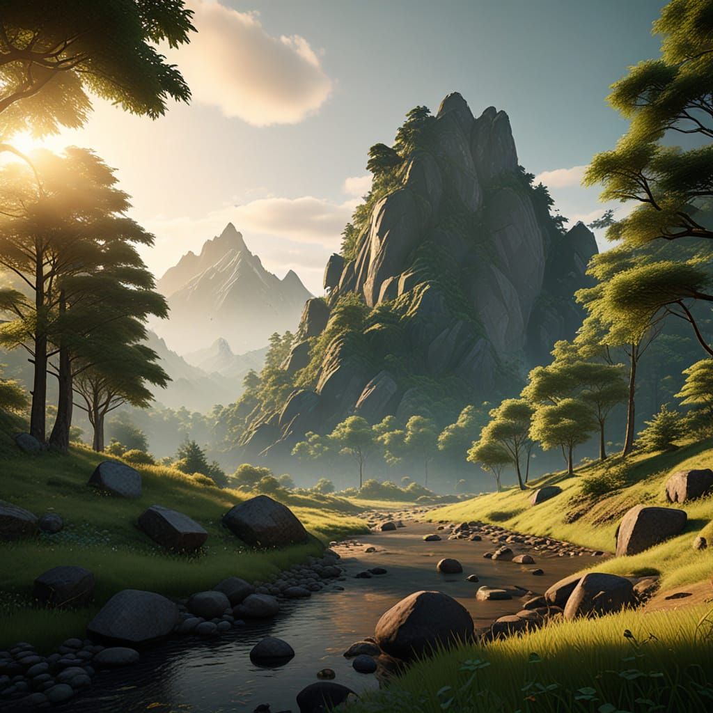 Serene Wollyu-bong Landscape in Golden Hour