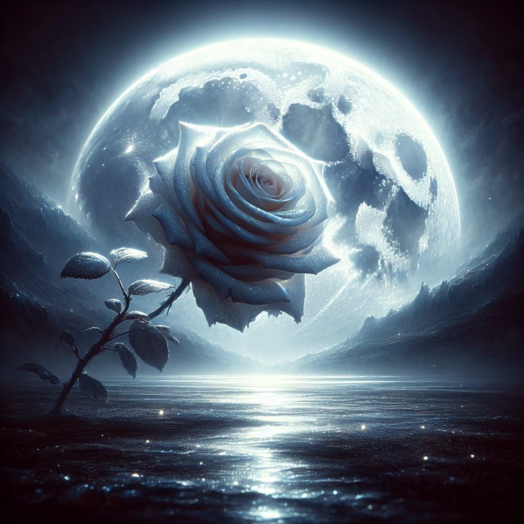 Rose in Moonlight: Digital Matte Painting