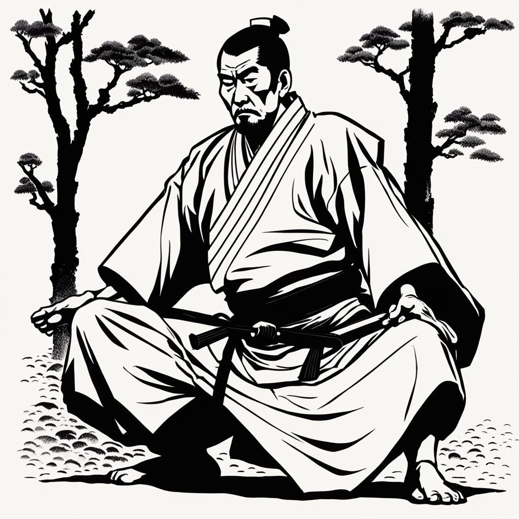 Aikidoka in Hakama Throws Fellow Practitioner