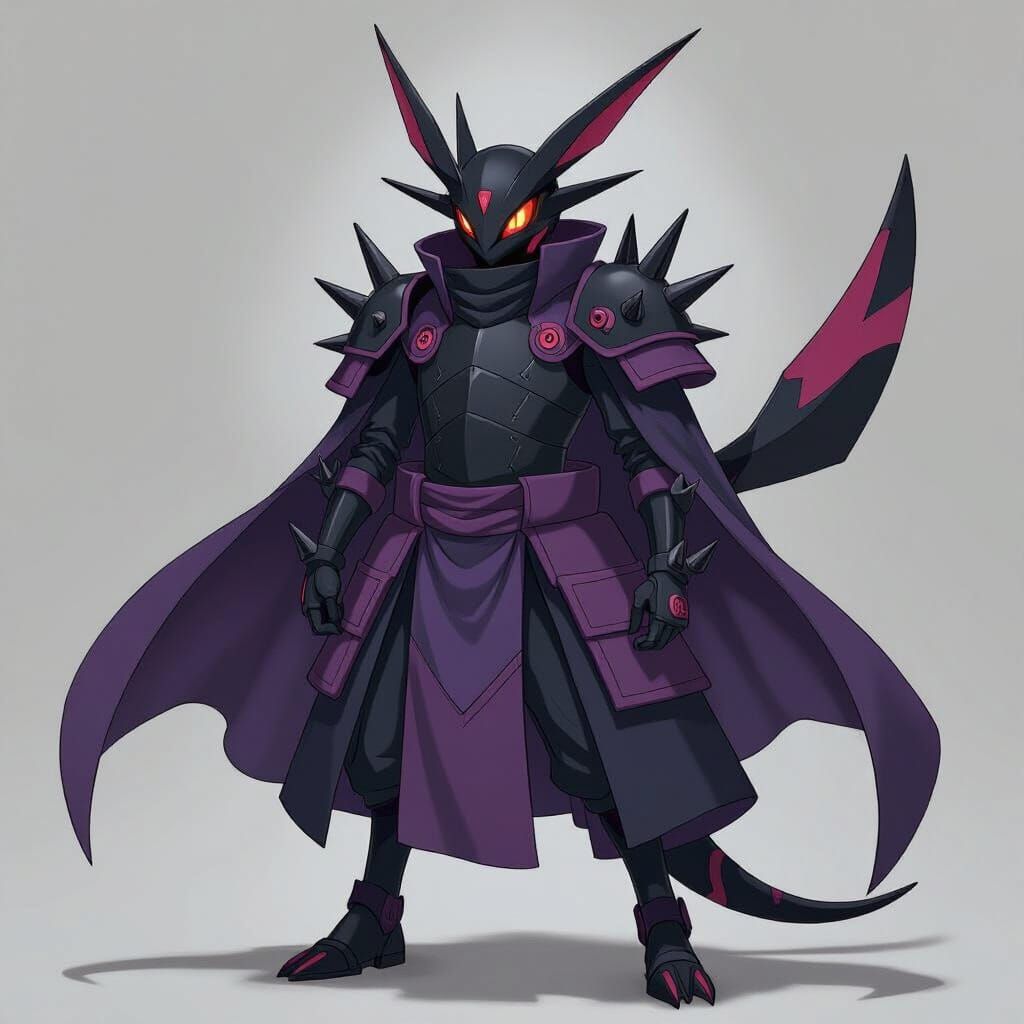 Scizor as Uchiha Warrior: Fusion Art