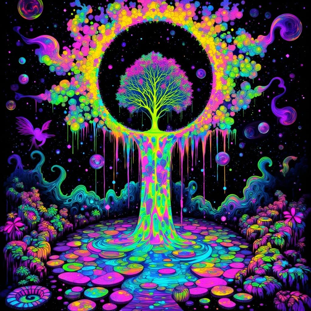 Psychedelic Fractal Art: Dripping Honeycomb and Melting Keyh...