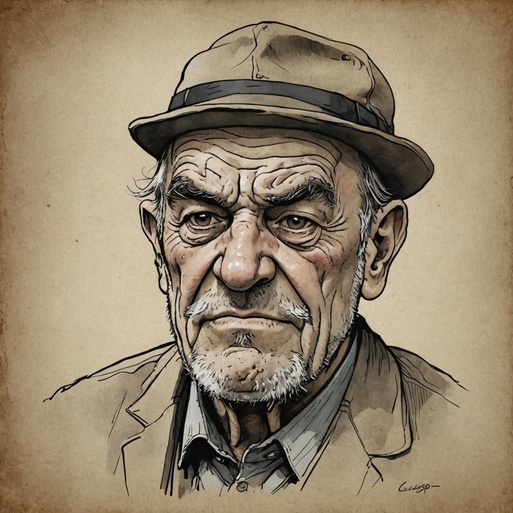 AI Generated Image of a Curmudgeon