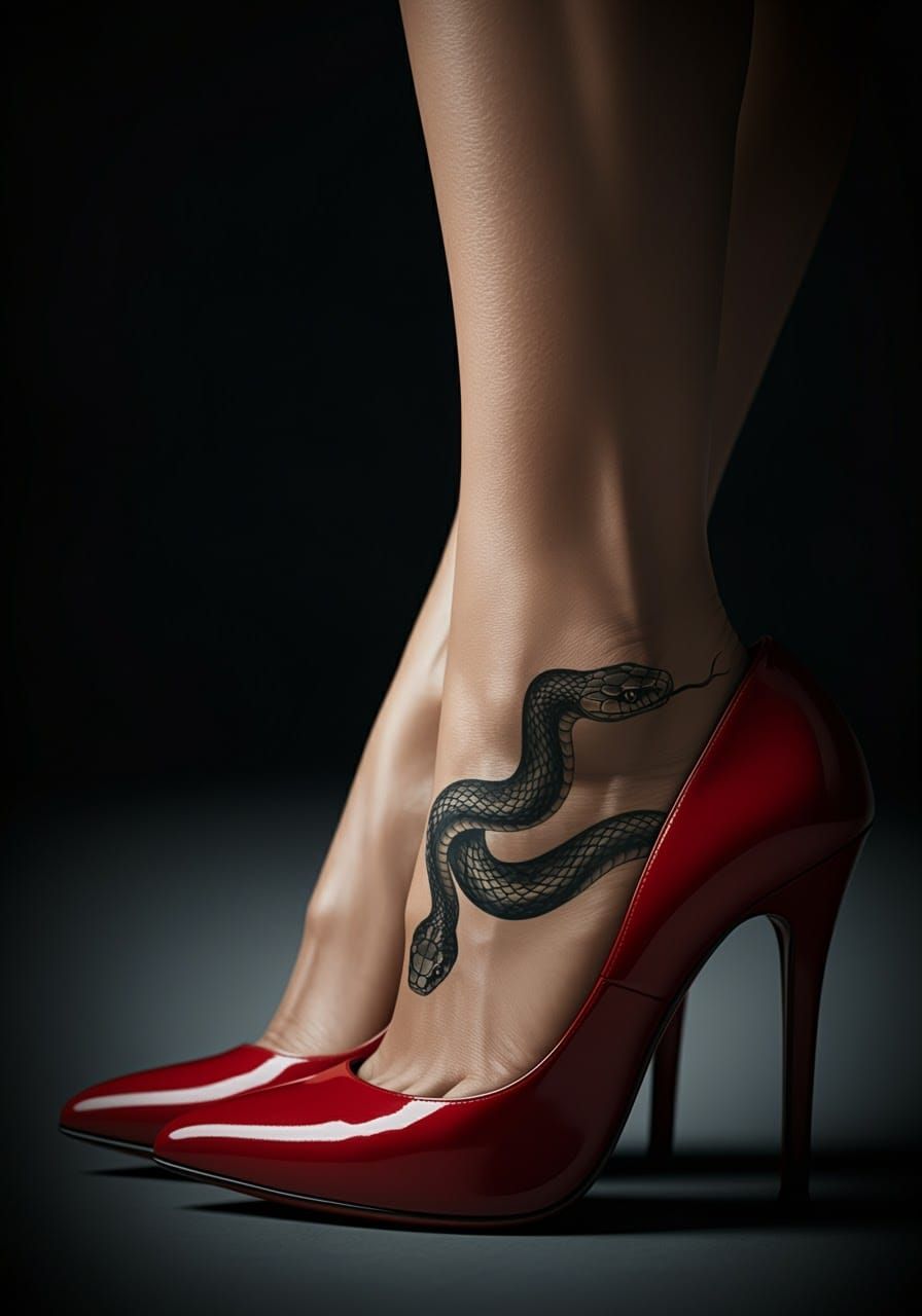 Sensual Woman's Feet in Dramatic Closeup