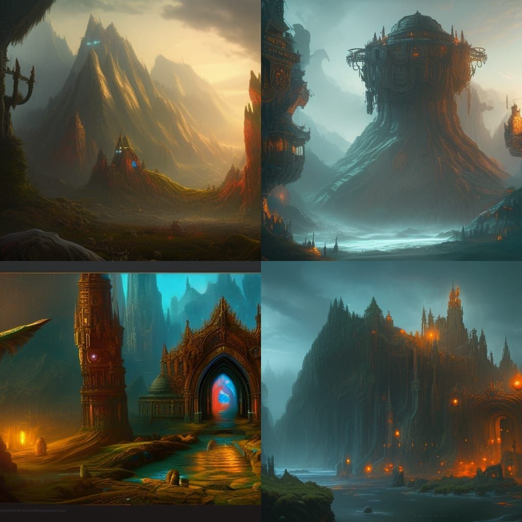 Fantastical Matte Painting in Deep Color