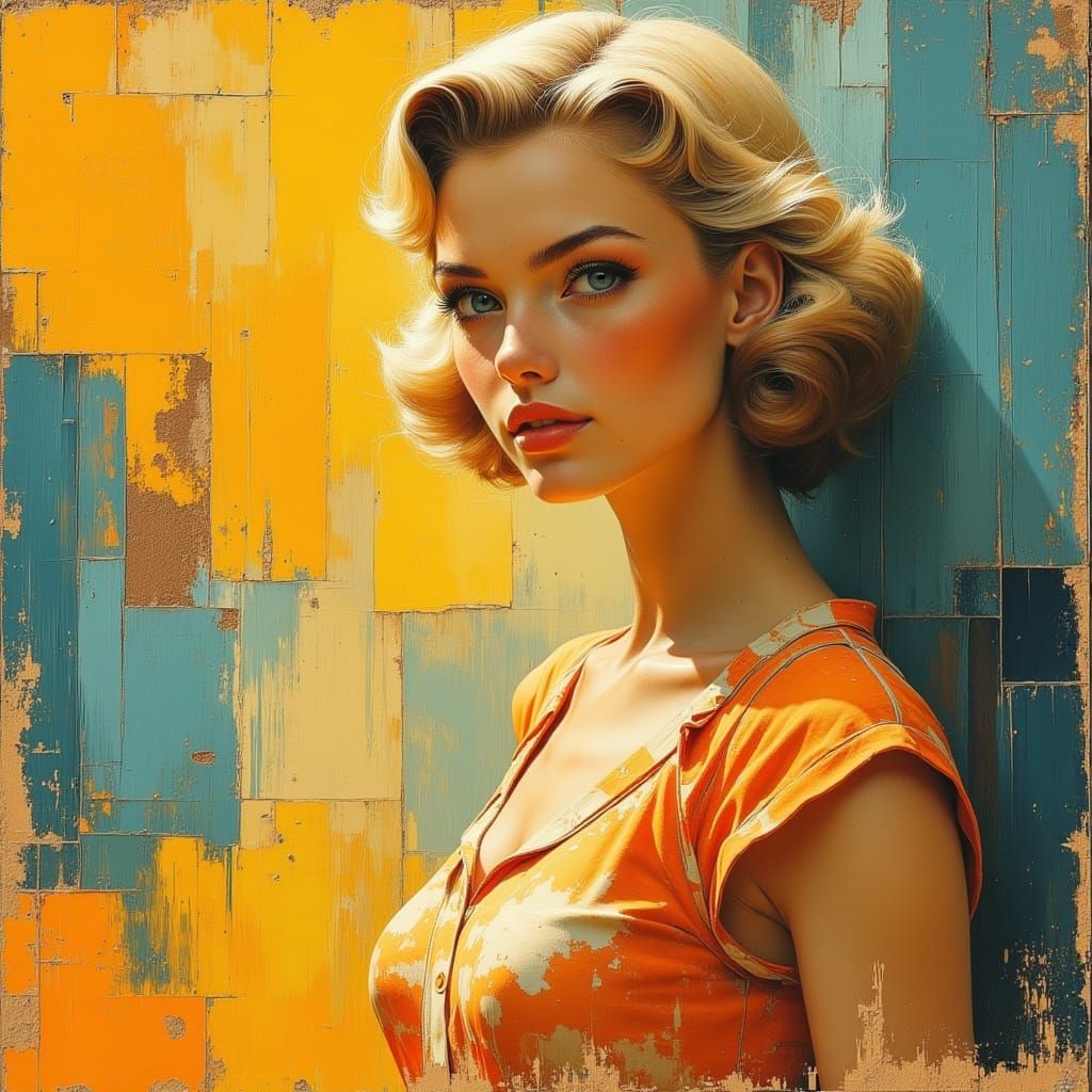 Dazzling 1950s Beauty in Tie-Dye