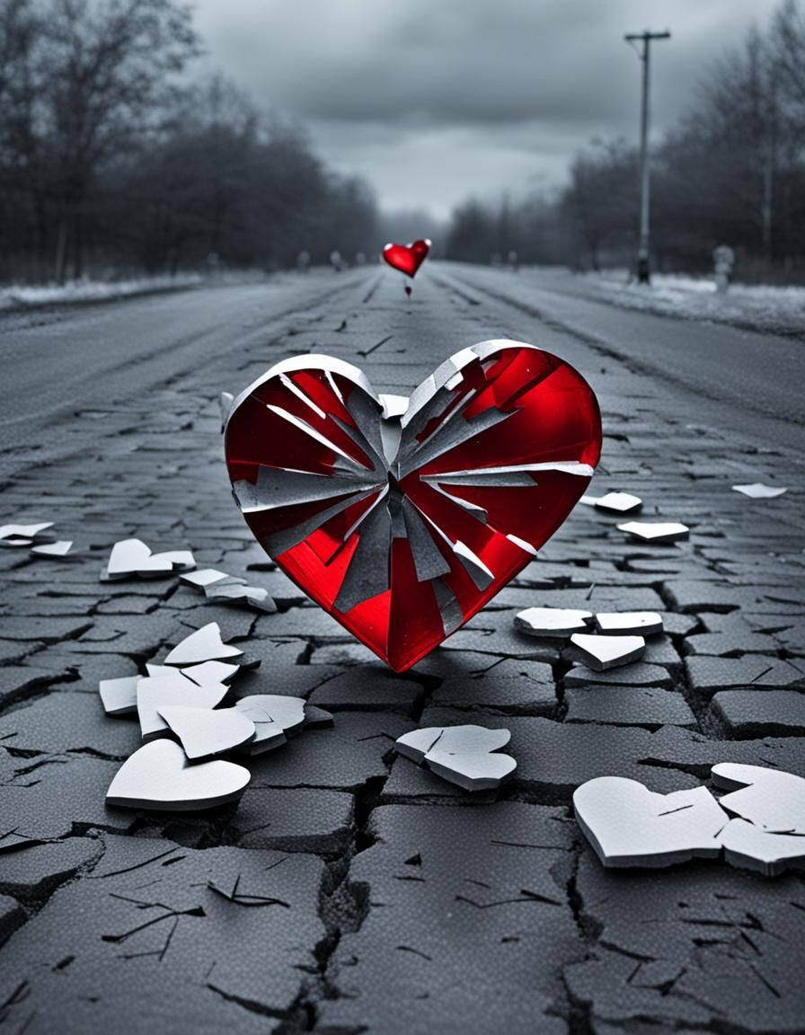 Broken Heart Floating in the Air