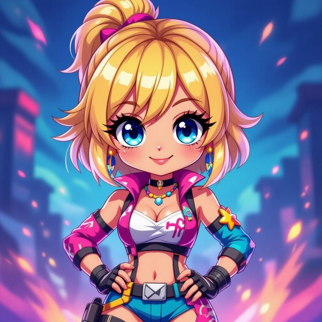 Fortnite Icon Skin: Chubby Blonde Anime Character