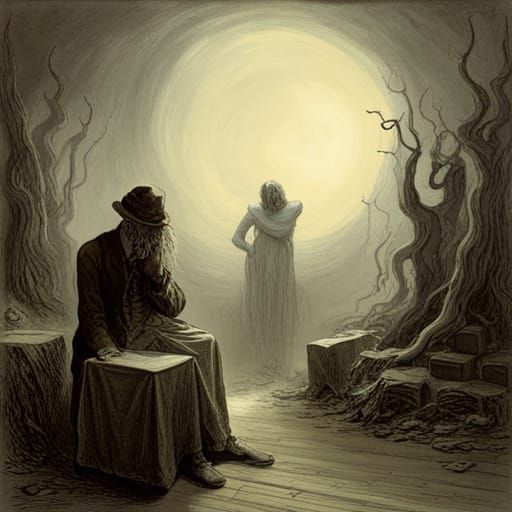 Nightmarish Visions in Gothic Horror Style