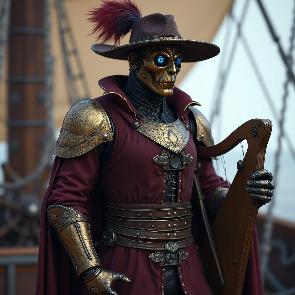 Eberron Warforged Emissary in Renaissance Attire