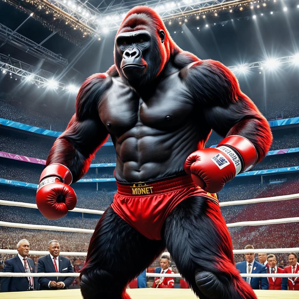 Gorilla Boxer Celebrates Olympic Victory
