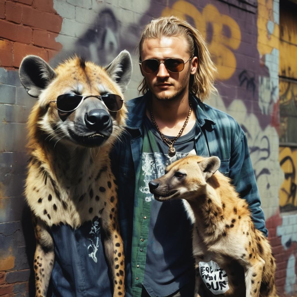 Layne Staley and Hyena in Urban Decay Portrait