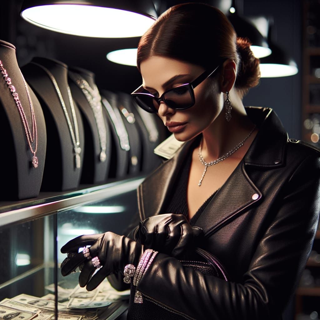 Jewel Thief in Black Leather: A Cinematic Heist