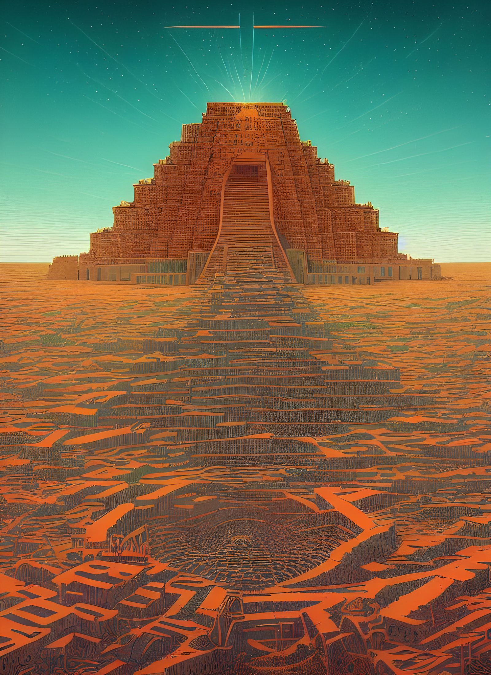 Desert Ziggurat Fantasy Art