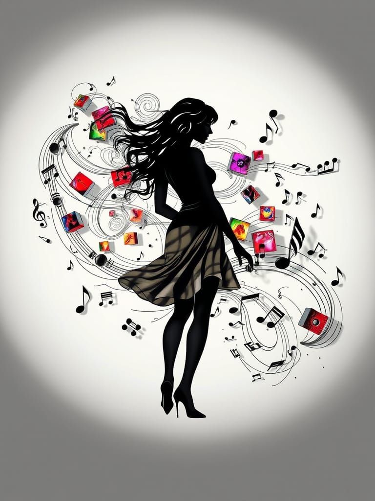 Psychedelic Music Calligram in Orbit: Synthetic Aperture Pho...