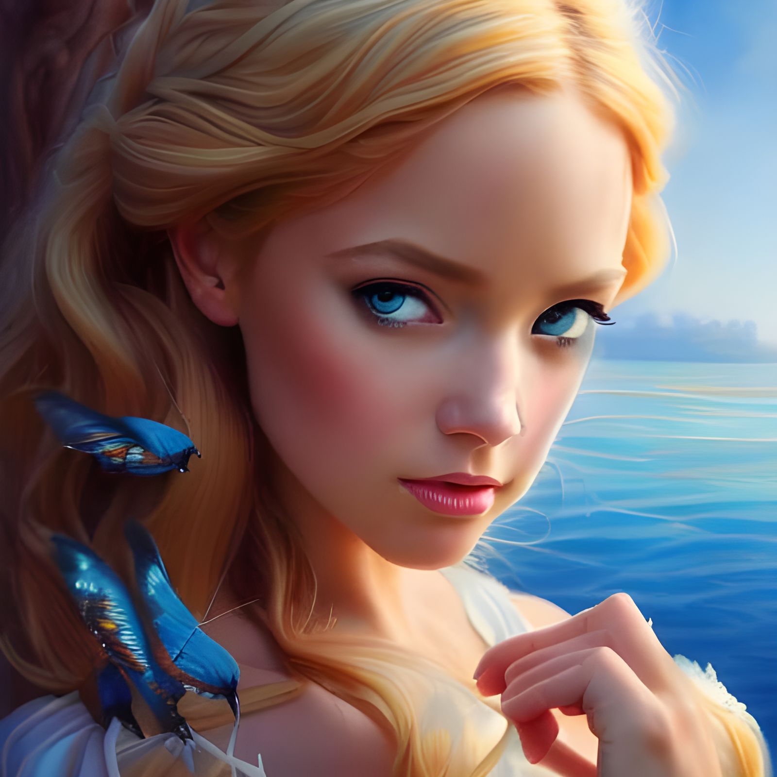 Gorgeous Disney Princess Portrait in Hyperrealistic Style