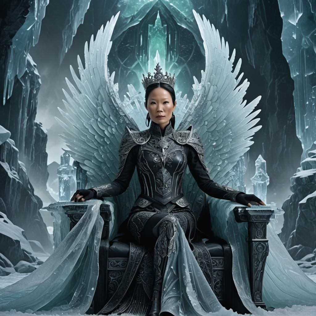 Lucy Liu as Antarctic Queen in Icy Cavern