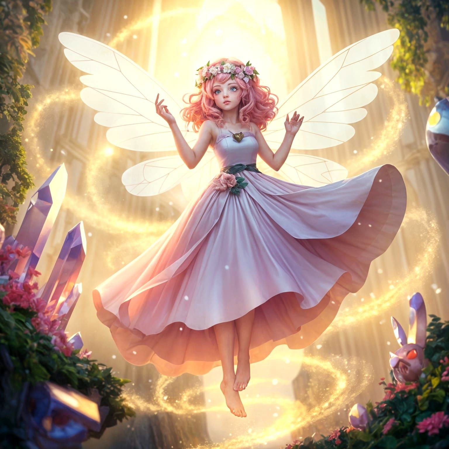 Clefairy Pokemon as Stunning Girl Portrait