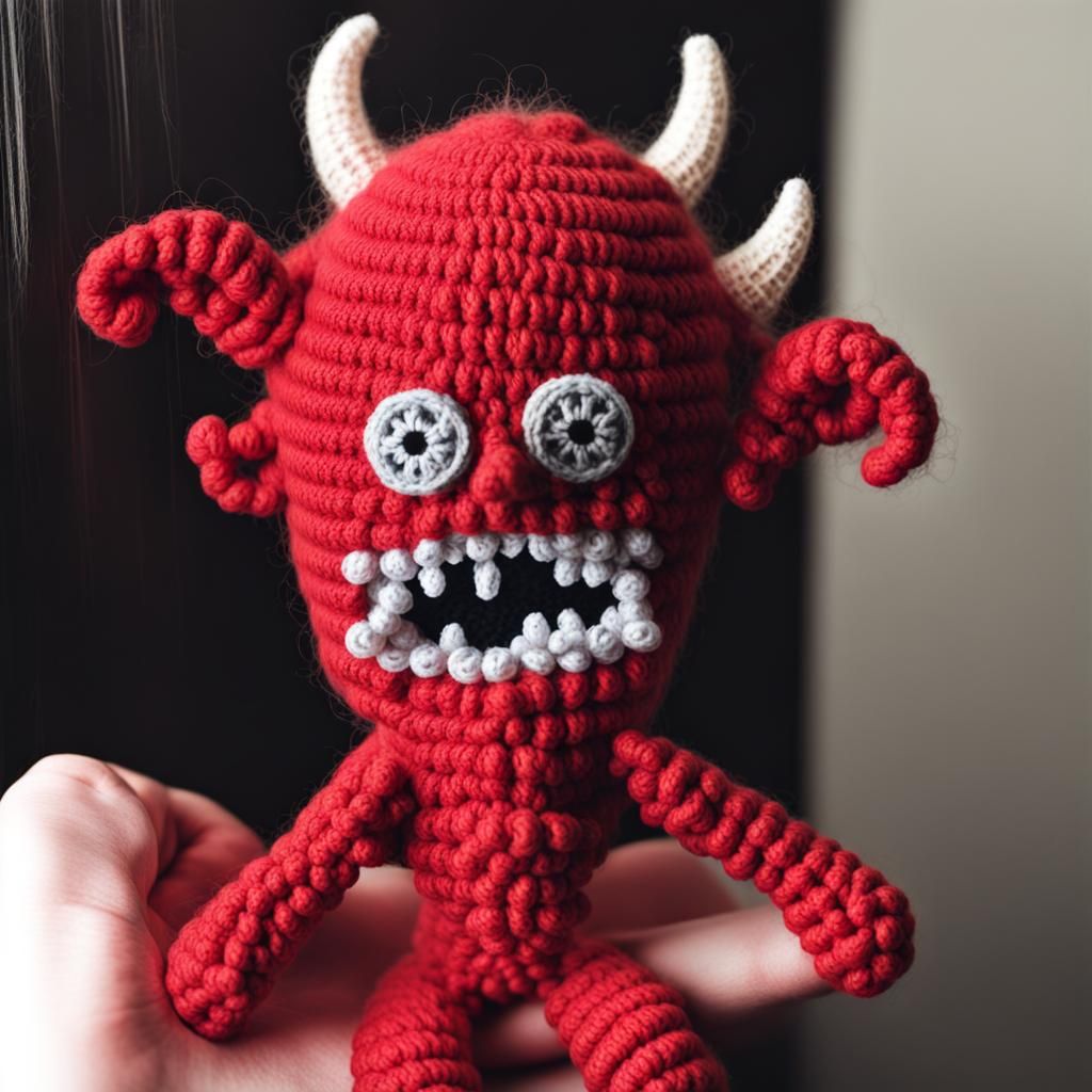 Crochet Demon from Hell: A Whimsical Creation