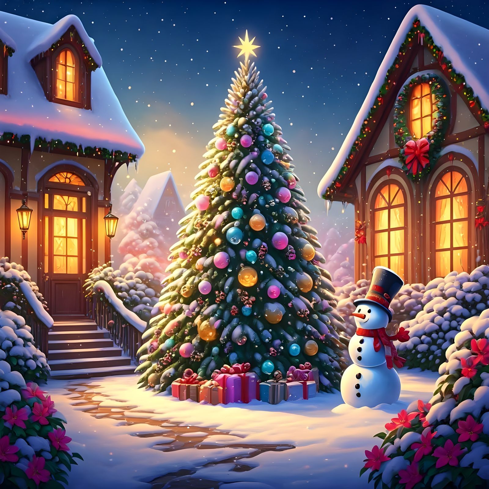 Magical Pastel Christmas Wonderland