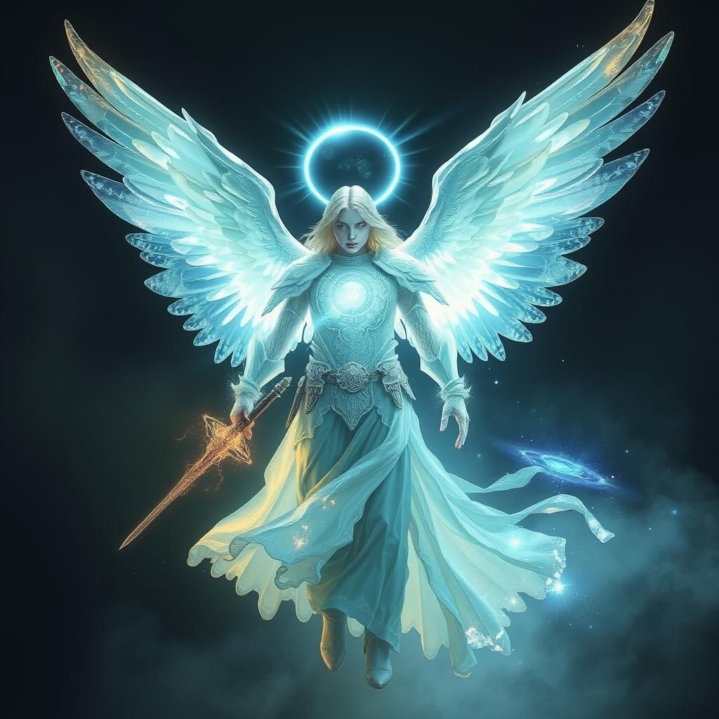 Crystalline Guardian Angel Ready for Battle