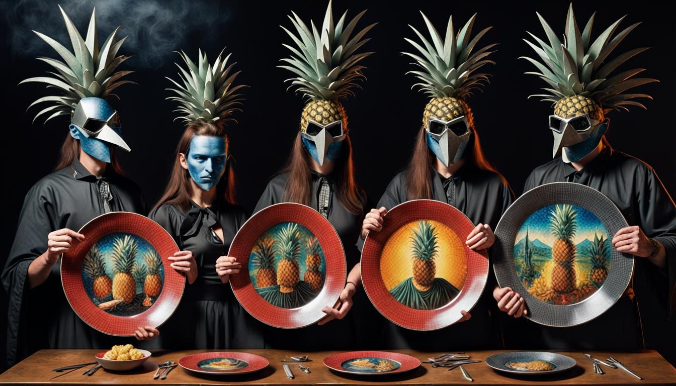 Pineapple People Cult Selling Plates