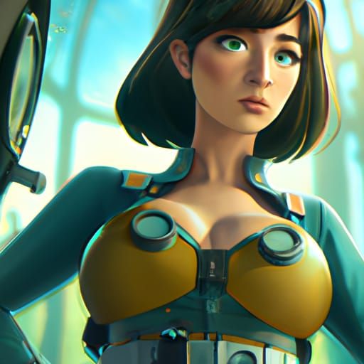 Fallout Pin-Up in Anime Key Visual Style