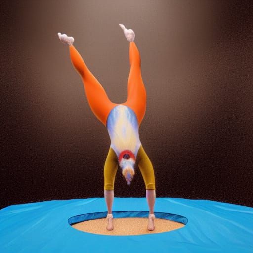 Gymnastics Turkey Portrait in Hyperdetailed Art Style