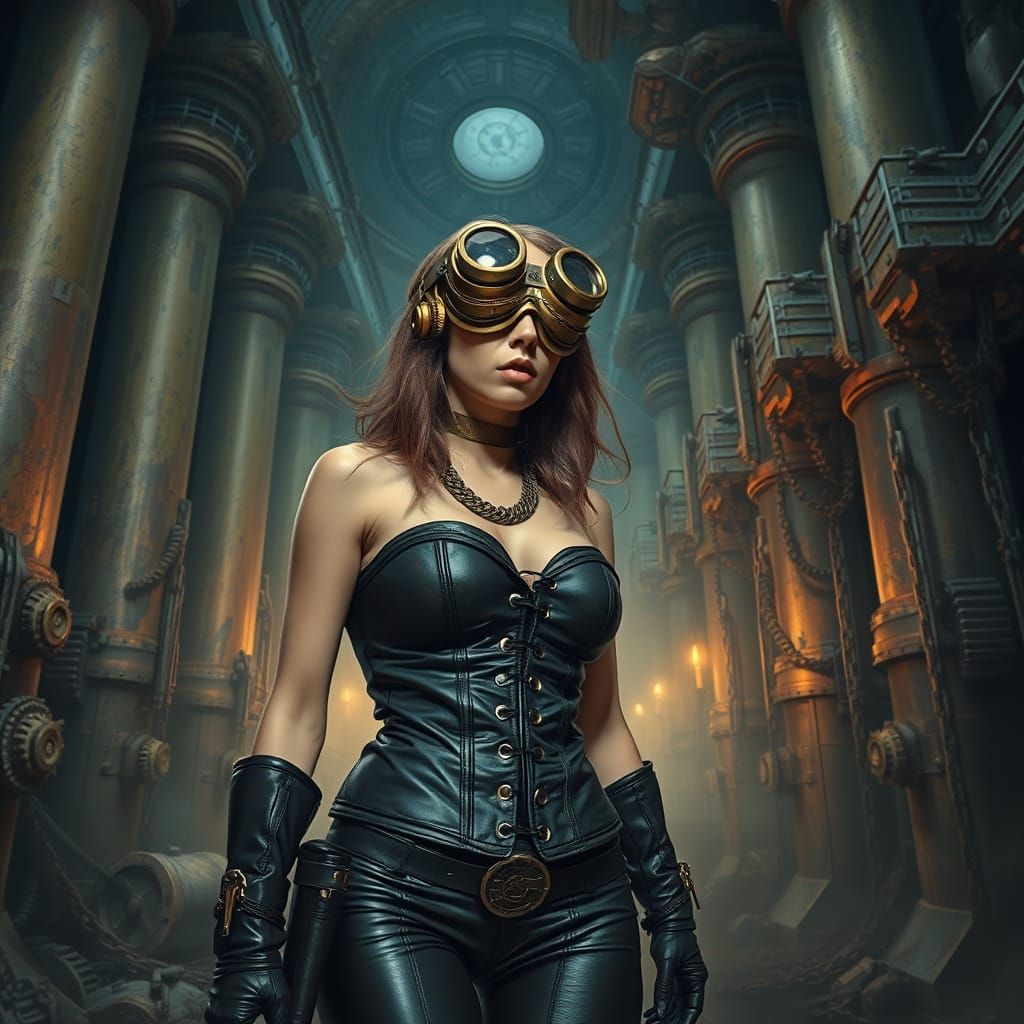 Steampunk Explorer in Forgotten Vault of Undercogs