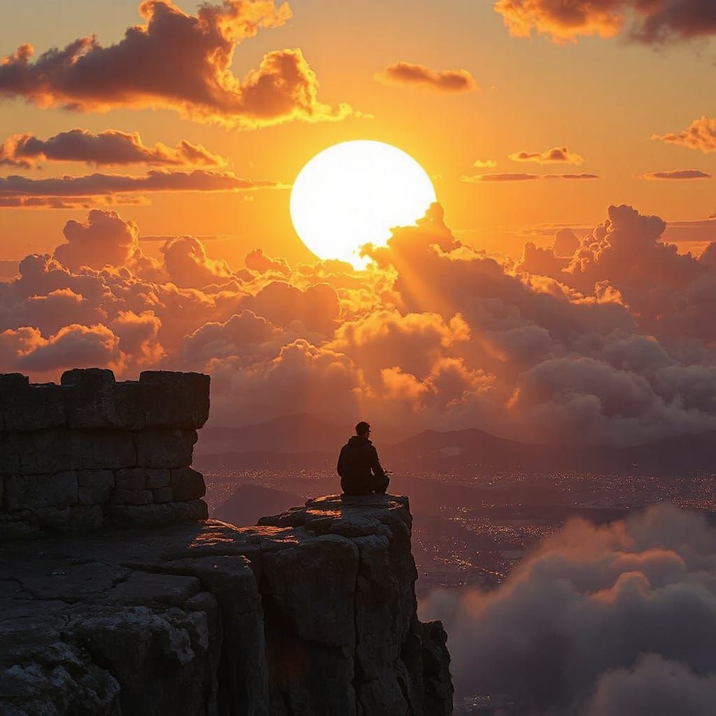 Neo-Gothic Cityscape at Sunset, as Hyper-Maximalist Digital ...