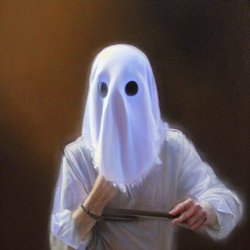 Friendly Ghost in Oil Painting Style